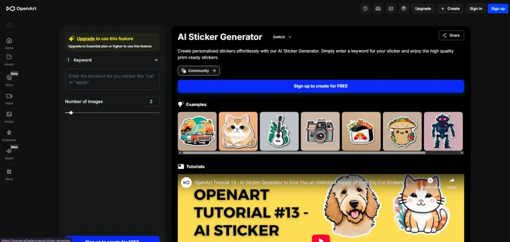 OpenArt AI Sticker Generator-AI Sticker Generators