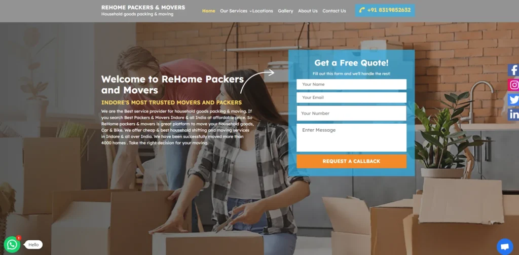 ReHome Packers & Movers (Indore)-Packers and Movers in Indore 