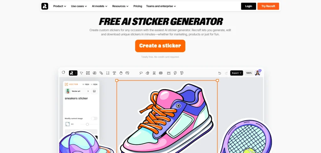 Recraft AI Sticker Generator-AI Sticker Generators