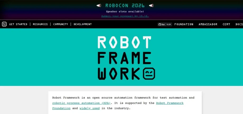 Robot Frame - Automation Testing Tools
