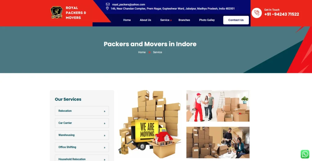 Royal Packers and Movers (Indore)-Packers and Movers in Indore 