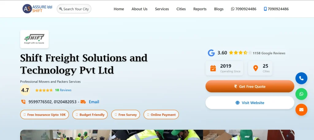 Shift Freight - Packers and Movers in Mumbai
