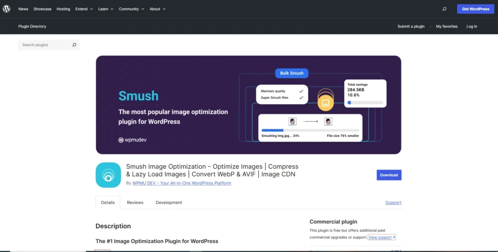 Smush Image Optimization-Image Optimization Plugins for WordPress