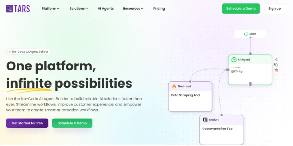 TARS - Chatbot Builders for Marketers