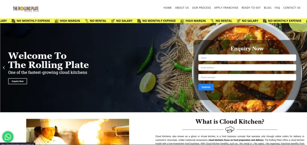 The Rolling Plate-FOCO Franchise in India