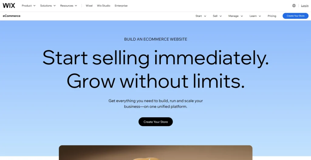 BigCommerce Alternative - Wix eCommerce