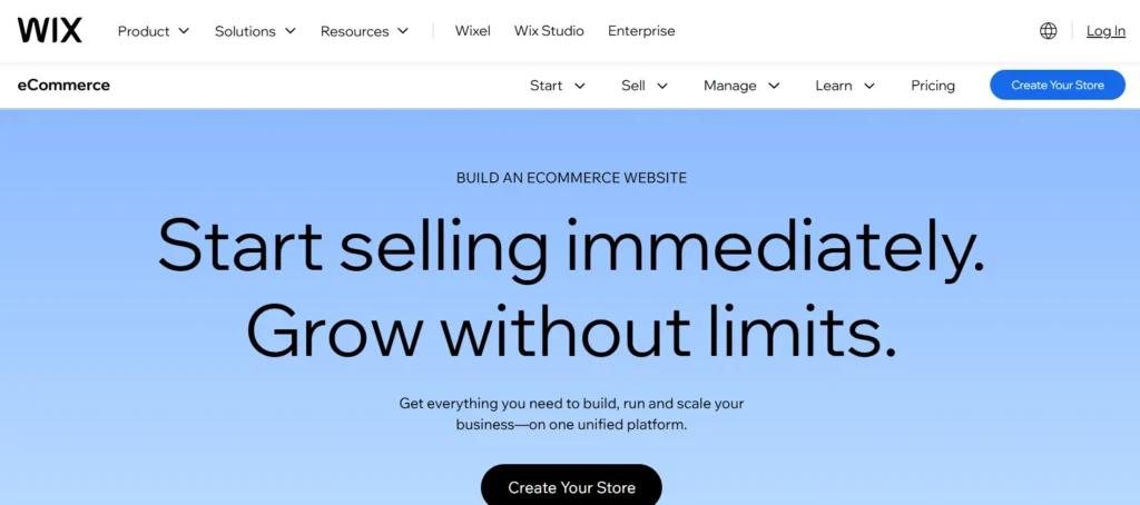 Wix eCommerce - Shopify Alternatives