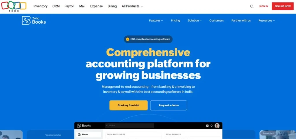 Zoho Books - Financial Management Tools