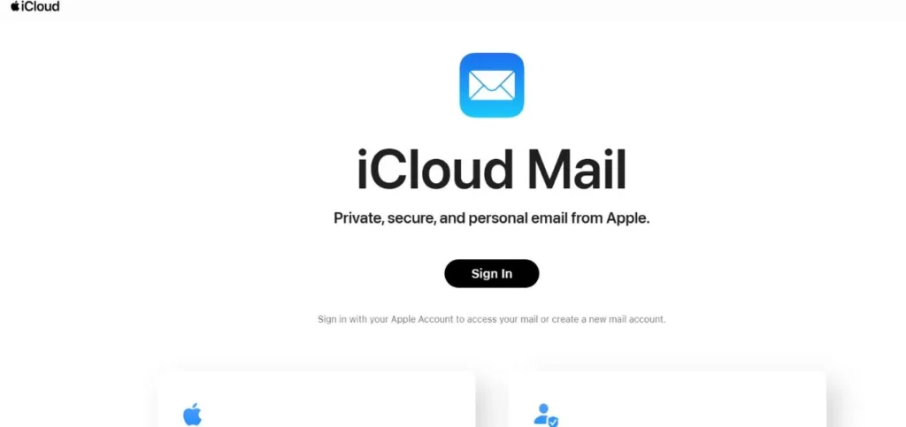 iCloud Mail - Best Email Providers