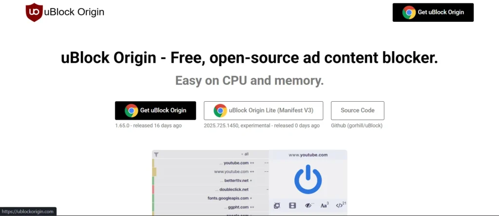 uBlock Origin - Ad Blockers