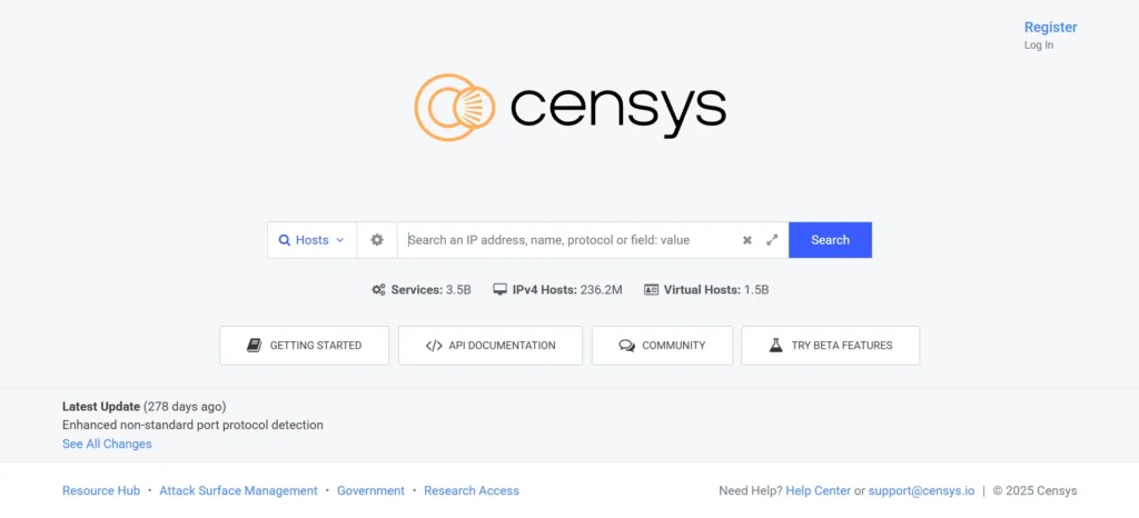 Censys - IP Address Lookup Tool
