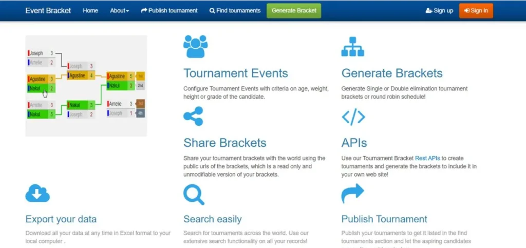 Event Bracket - Tournament Software in India