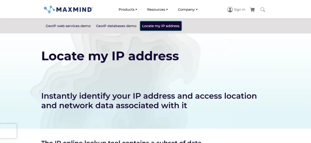 MaxMind - IP Address Lookup Tool