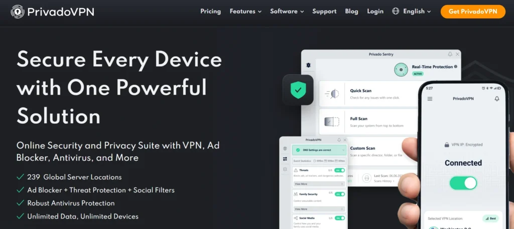 Proton VPN alternative - PrivadoVPN
