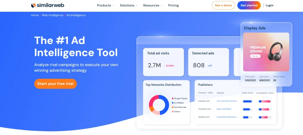 Facebook Ads Spy Tool - SimilarWeb