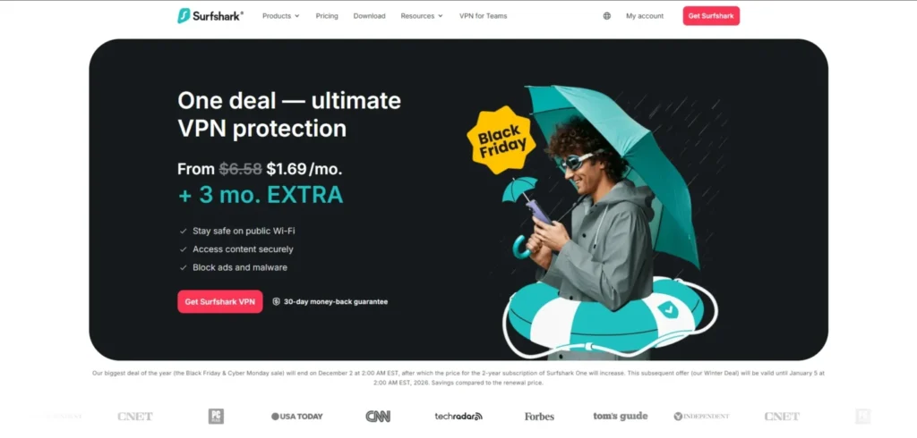 Proton VPN alternative - Surfshark