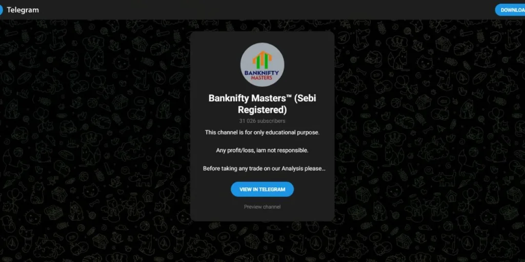 Telegram Channels for Stock Market - Banknifty Masters
