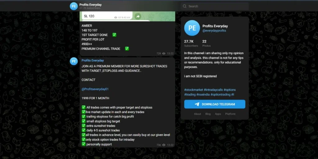 Telegram Channels for Stock Market - Profits Everyday