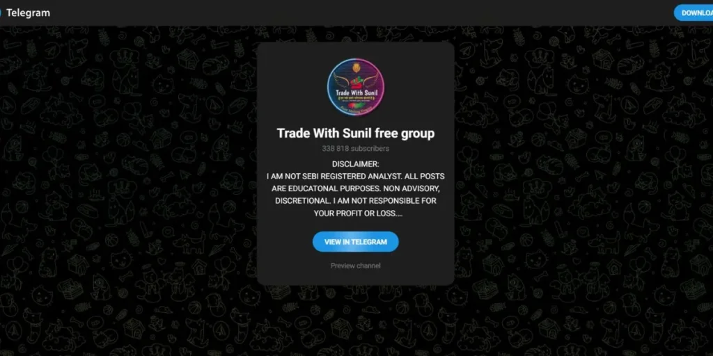 Telegram Channels for Stock Market - Trade with Sunil