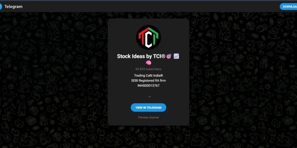 Telegram Channels for Stock Market - Trading Cafe India