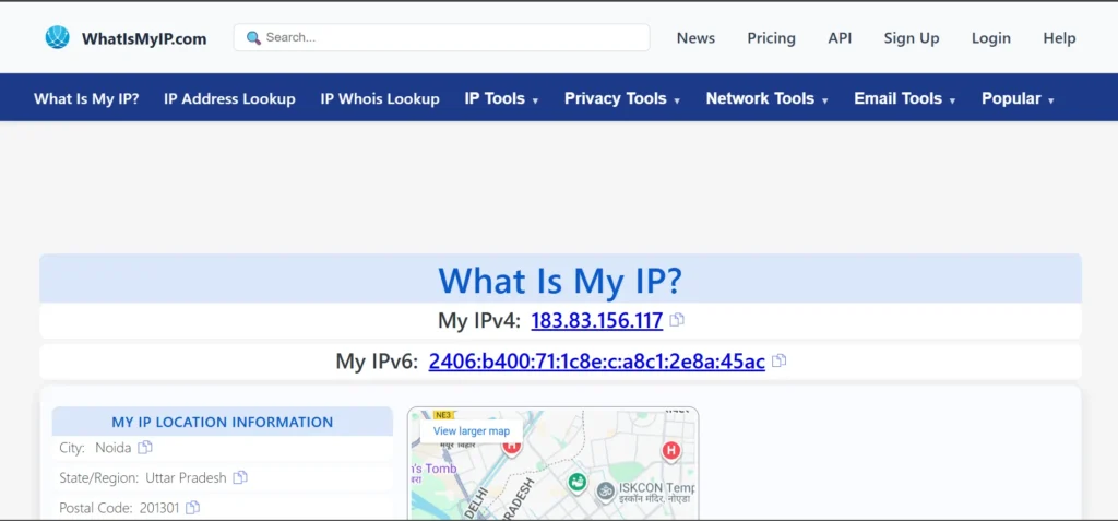 WhatIsMyIP - IP Address Lookup Tool