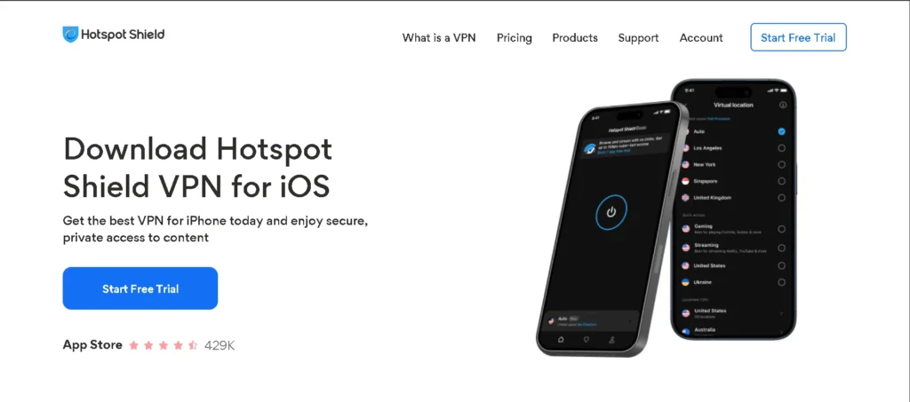 hotspotshield-VPN for iOS