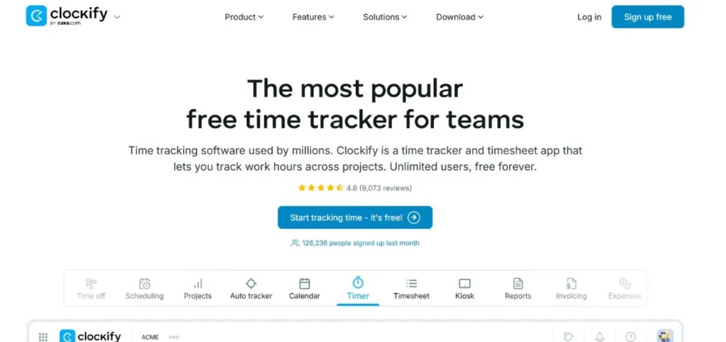 Clockify - Time Tracking Software