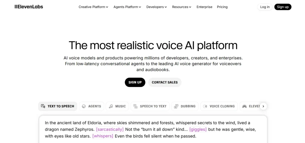 ElevenLabs - AI Tool to Turn Your Book into an Audiobook