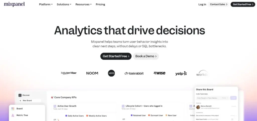 Mixpanel - Marketing Analytics Platforms