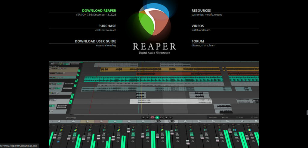 Music Recording And Editing Software - Reaper