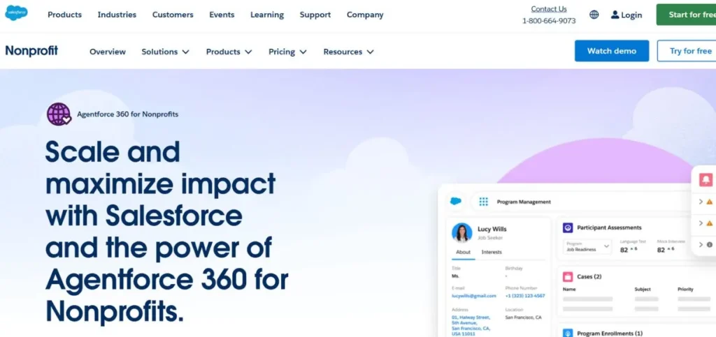 Salesforce Nonprofit Success Pack - Donor Management Software