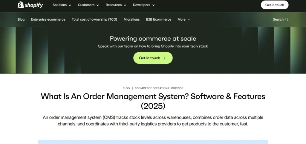 Order management Software - Shopify (Plus) OMS