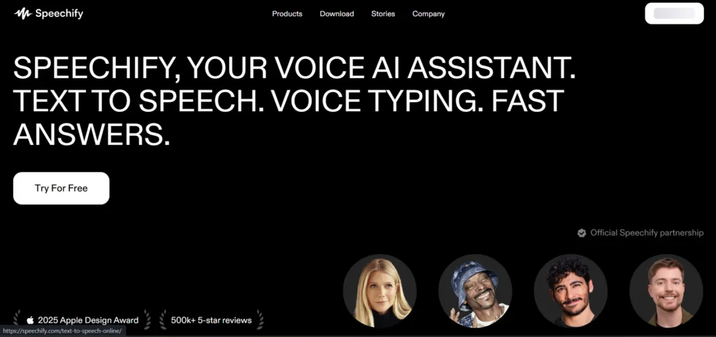 Speechify - AI Tool to Turn Your Book into an Audiobook