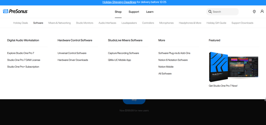 Music Recording And Editing Software - Studio One