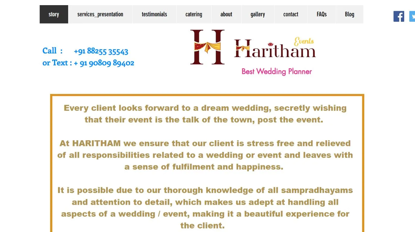 harithamevents - Wedding Planners in Chennai