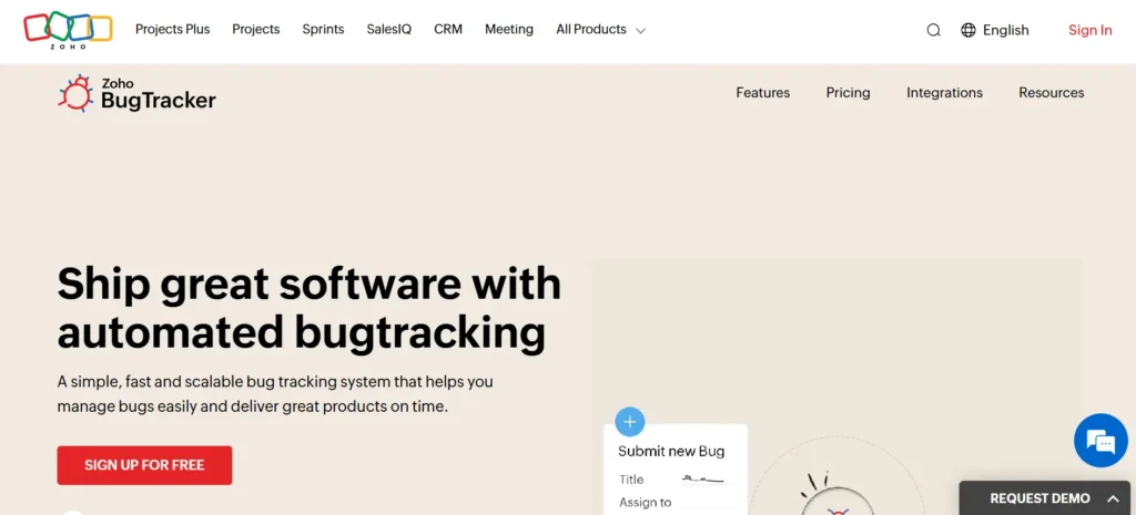 Zoho BugTracker - Bug Tracking Software