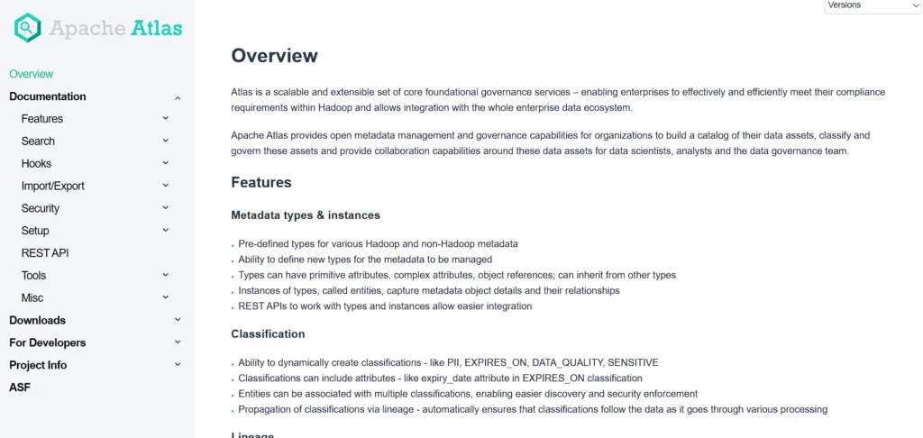 data asset management tool - Apache Atlas