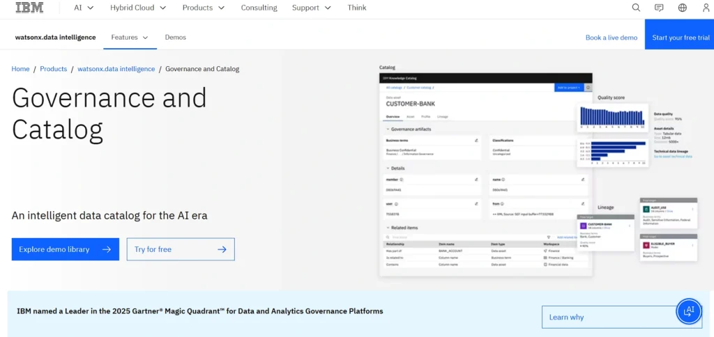 data asset management tool - IBM Watson Knowledge Catalog