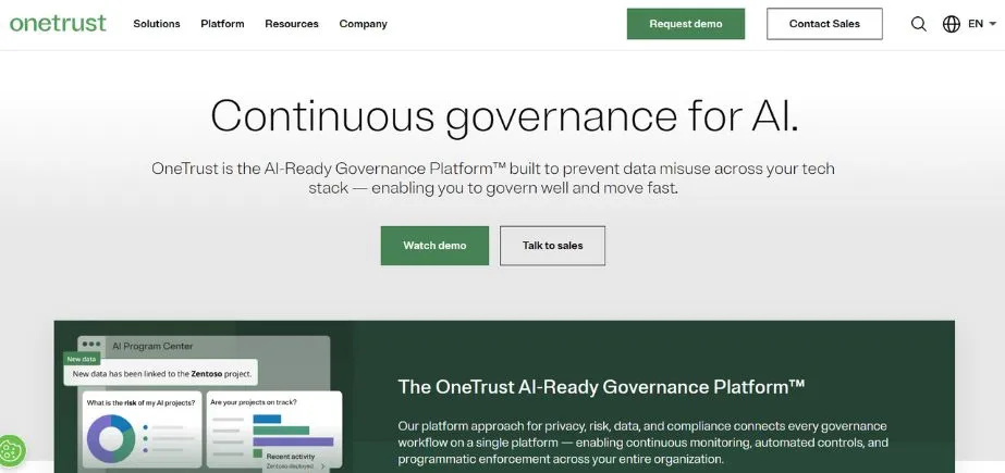 OneTrust - GDPR Compliance Software Tools