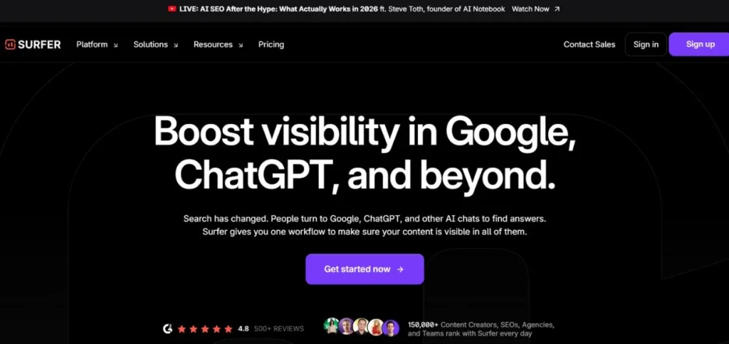 Surfer SEO - AI Visibility Tools