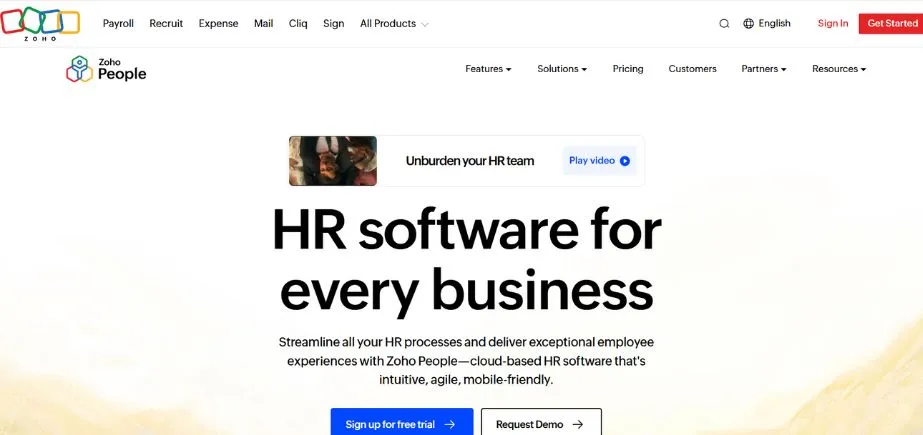 zoho people - HR Software in the UAE