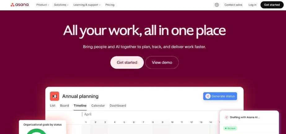 Asana - Strategic Management Tools