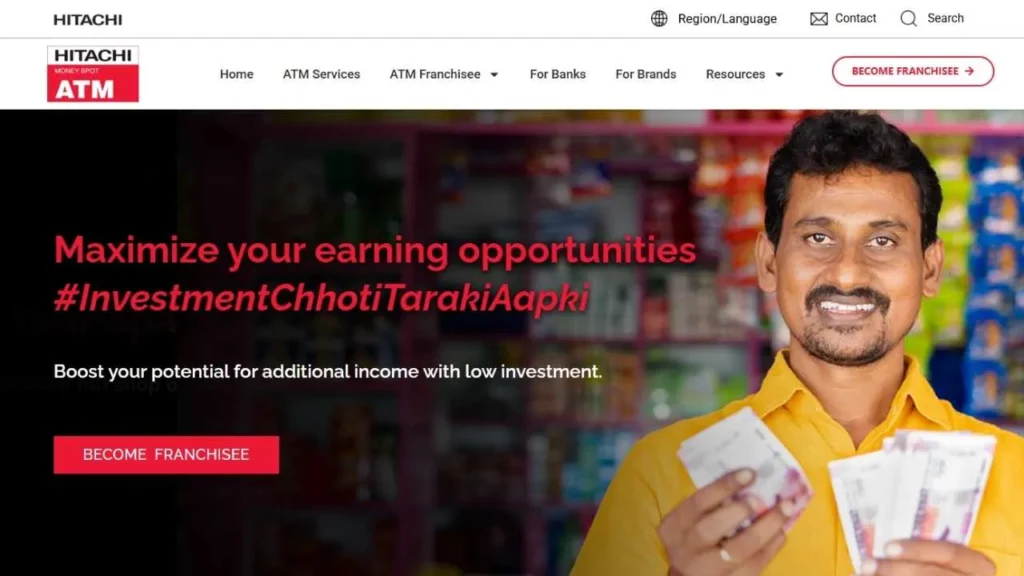 Hitachi ATM Franchise Cost