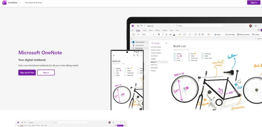 Note-Taking Apps for iPad-Microsoft OneNote