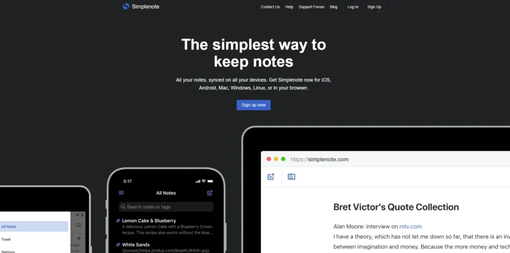 Note-Taking Apps for iPad- Simplenote