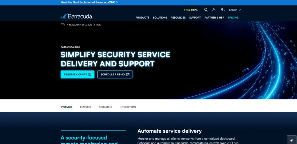 RMM Software for MSPs-Barracuda RMM