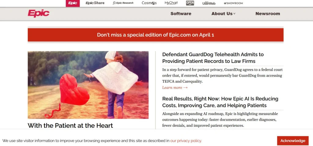 Epic Systems- Best Patient Management Software