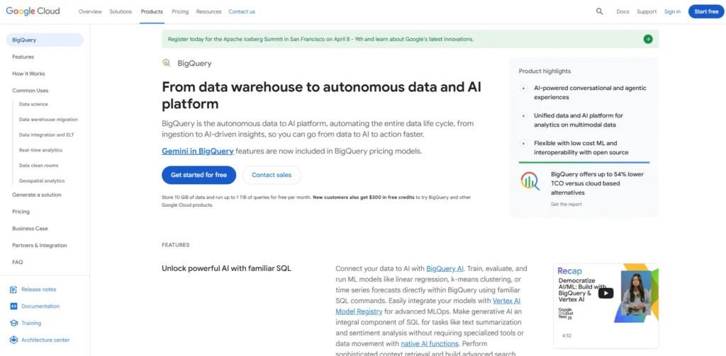 Data Analytics Software-Google BigQuery