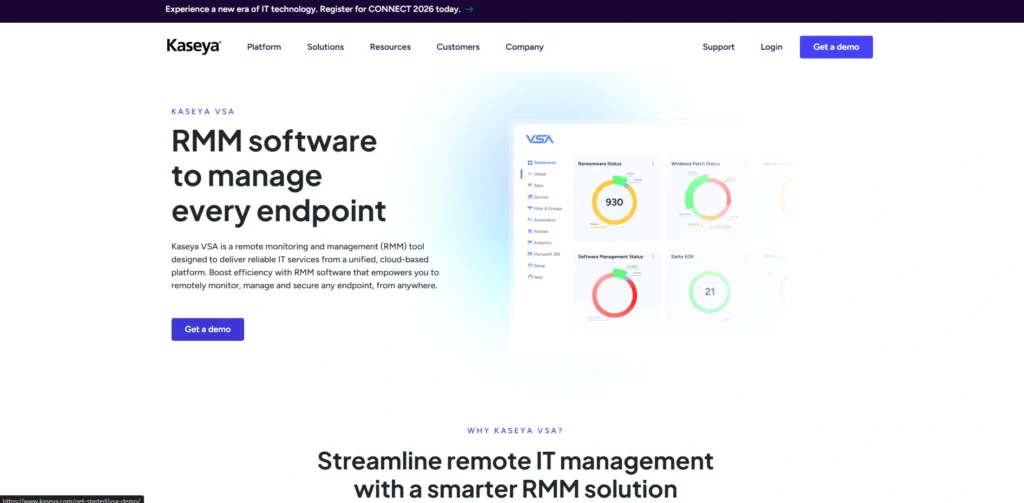 RMM Software for MSPs-Kaseya VSA