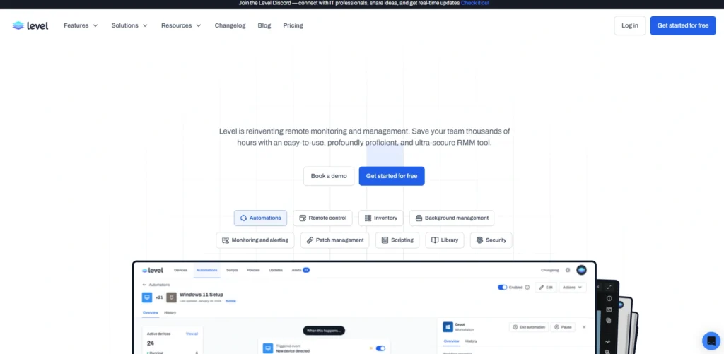 RMM Software for MSPs- Level.io